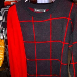 NWT New York and Co. Size M Windowpane-Print Pullover Sweater